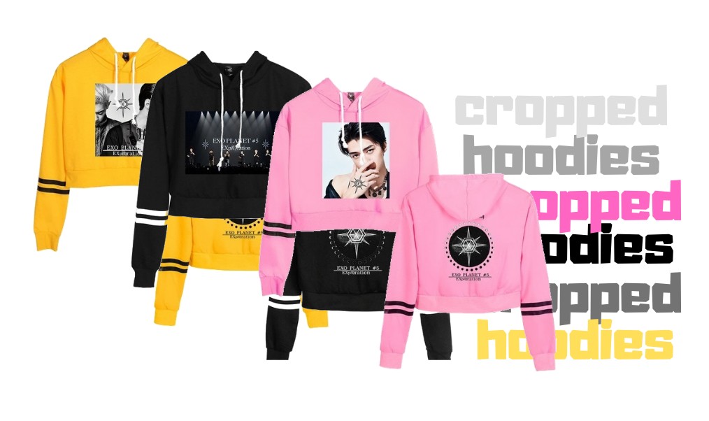 exo cropped hoodies
