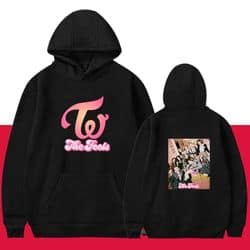 High-quality Kpop merch hoodie featuring a stylish logo and vibrant print, perfect for fans to showcase their favorite group’s style and support.