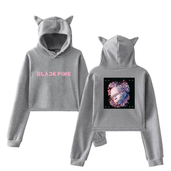 Blackpink Ready for Love Cropped Hoodie #1 - Image 4