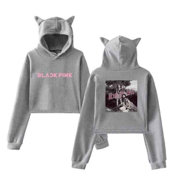 Blackpink Ready for Love Cropped Hoodie #2 - Image 4