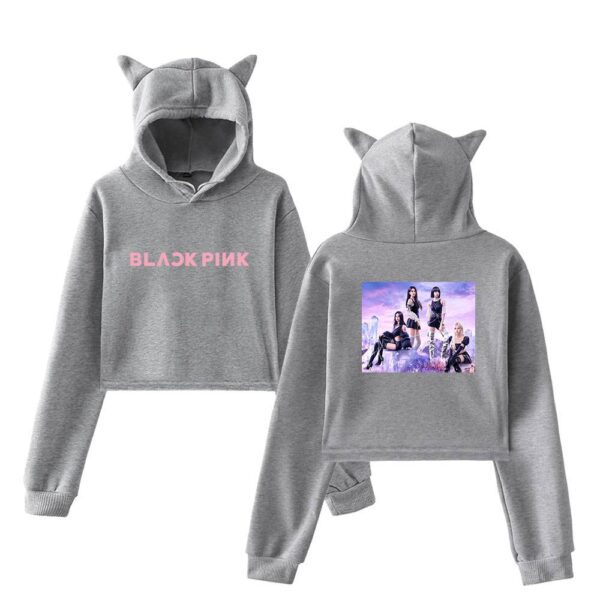 Blackpink Ready for Love Cropped Hoodie #3 - Image 4