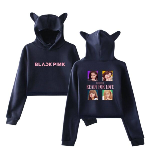 Blackpink Ready for Love Cropped Hoodie #4 - Image 4