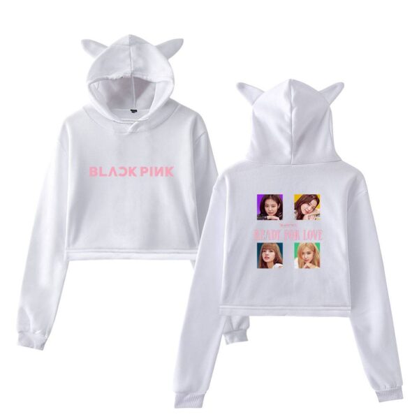 Blackpink Ready for Love Cropped Hoodie #4 - Image 3