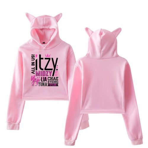 Itzy Cropped Hoodie #6