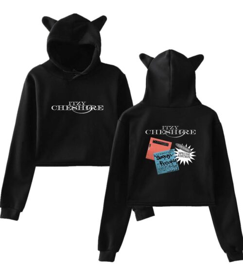 Itzy Chesire Cropped Hoodie #1