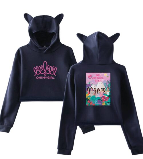Oh My Girl Cropped Hoodie #3