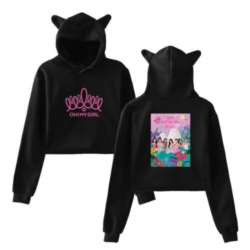 Oh My Girl Cropped Hoodie #3