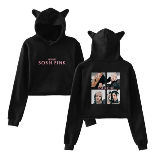 Blackpink Born Pink Cropped Hoodie #3