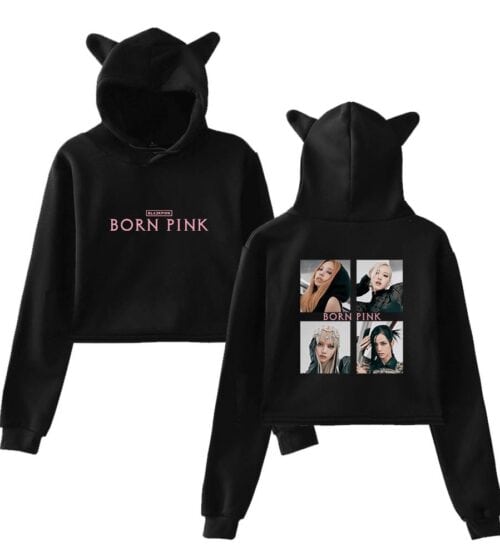 Blackpink Born Pink Cropped Hoodie #3