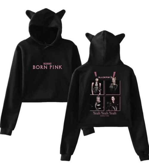 Blackpink Born Pink Cropped Hoodie #5