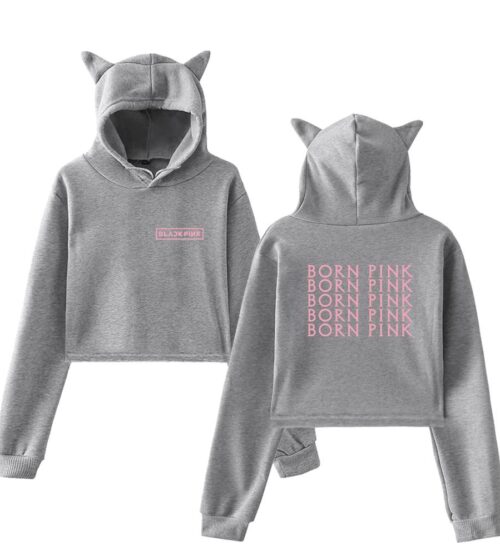 Blackpink Born Pink Cropped Hoodie #4 + Socks
