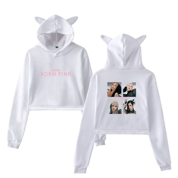 Blackpink Born Pink Cropped Hoodie #3 - Image 3