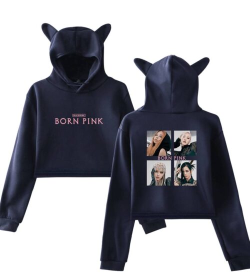 Blackpink Born Pink Cropped Hoodie #3