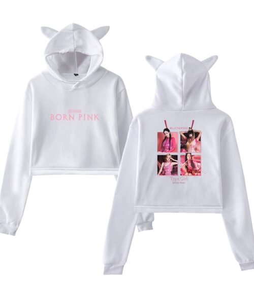 Blackpink Born Pink Cropped Hoodie #1
