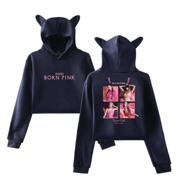 Blackpink Born Pink Cropped Hoodie #1 - Image 3