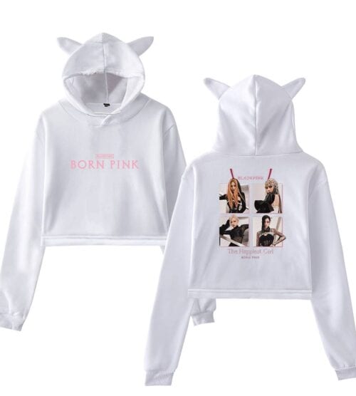 Blackpink Born Pink Cropped Hoodie #2