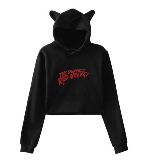 Red Velvet Cropped Hoodie #15
