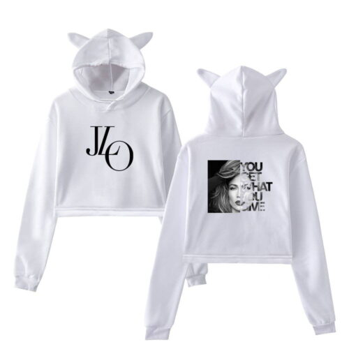 Jennifer Lopez Cropped Hoodie #3 + Gift