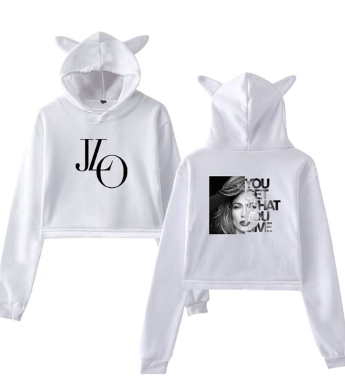 Jennifer Lopez Cropped Hoodie #3 + Gift