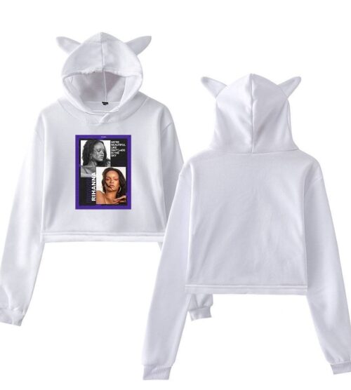 Rihanna Cropped Hoodie #5