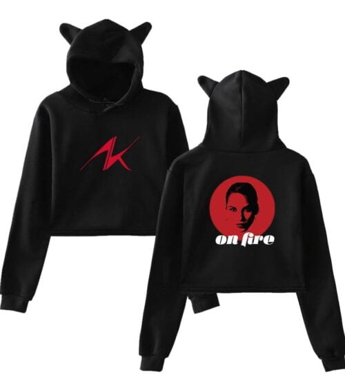 Alicia Keys Cropped Hoodie #1