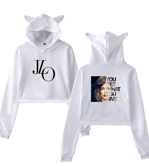 Jennifer Lopez Cropped Hoodie #4