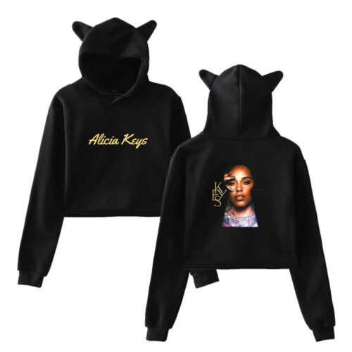 Alicia Keys Cropped Hoodie #3 + Gift