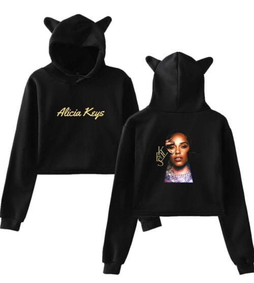 Alicia Keys Cropped Hoodie #3 + Gift