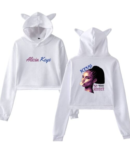 Alicia Keys Cropped Hoodie #4