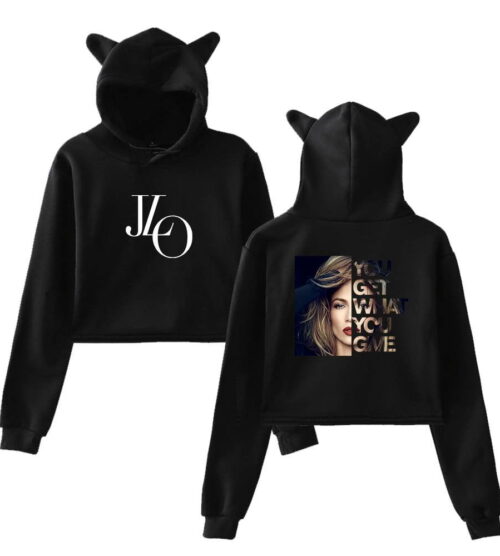 Jennifer Lopez Cropped Hoodie #4