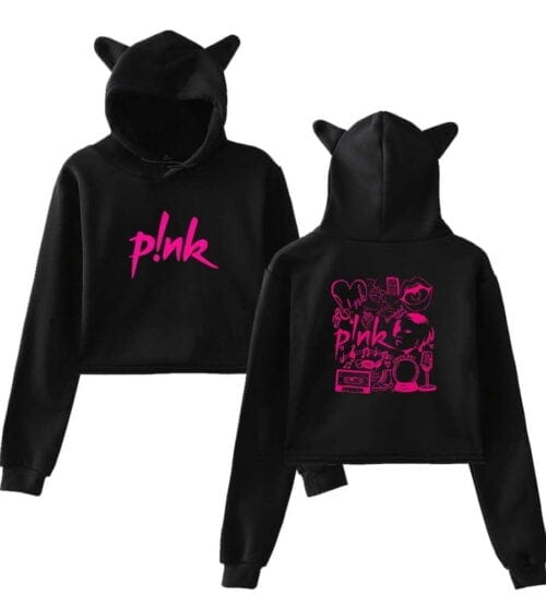 Pink Cropped Hoodie #1 + Gift