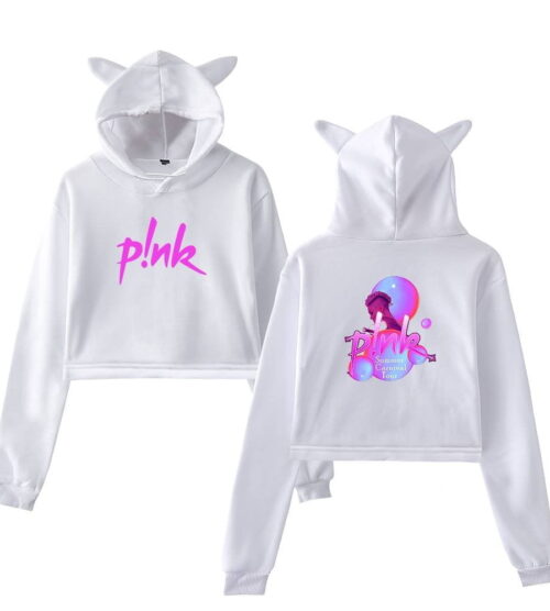 Pink Cropped Hoodie #3 + Gift