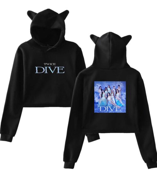 Twice Dive Cropped Hoodie #1