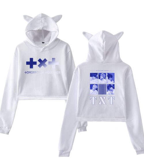 TXT Cropped Hoodie #5