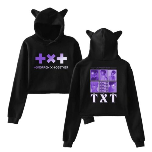 TXT Cropped Hoodie #6