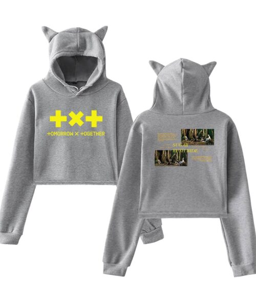 TXT Cropped Hoodie #7