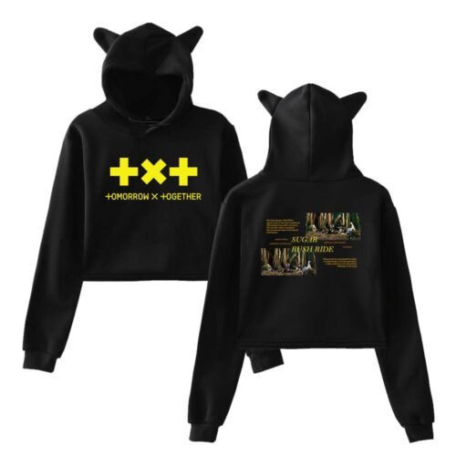 TXT Cropped Hoodie #7