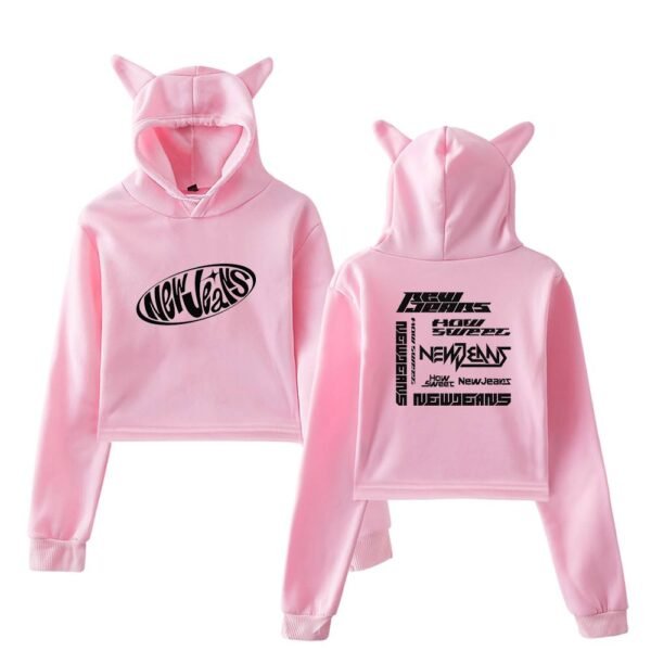 NewJeans Cropped Hoodie #4 - Image 5