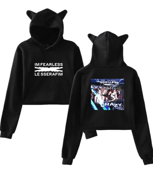 Le Sserafim Cropped Hoodie #4
