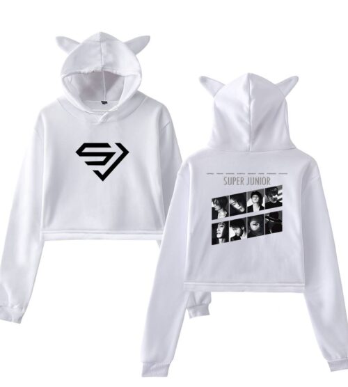 Super Junior Cropped Hoodie #4