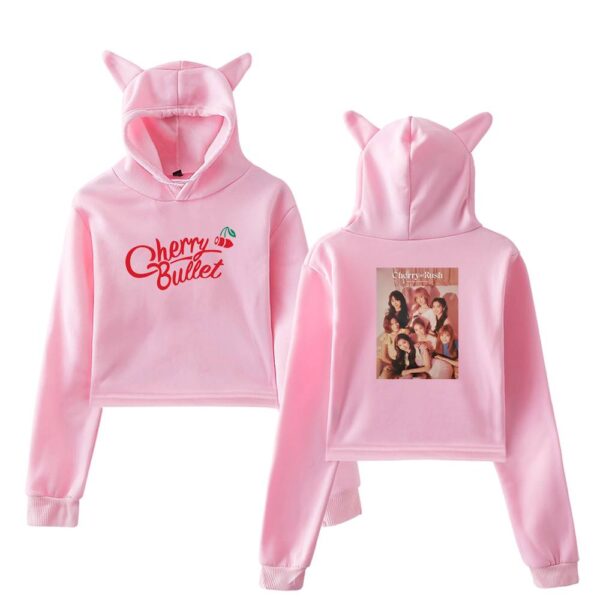 Cherry Bullet Cropped Hoodie #4 - Image 5