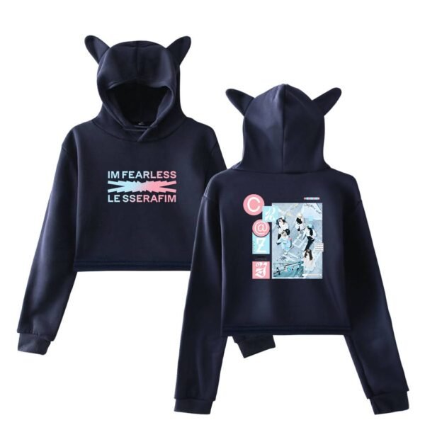 Le Sserafim Cropped Hoodie #1 - Image 3