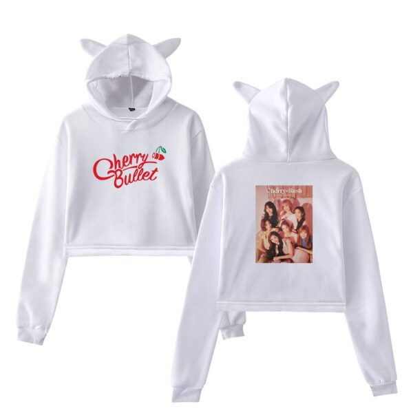 Cherry Bullet Cropped Hoodie #4 - Image 3