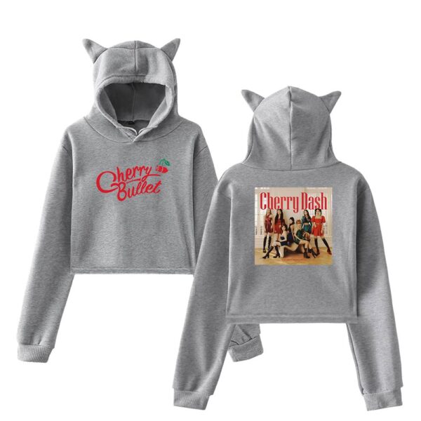 Cherry Bullet Cropped Hoodie #3 - Image 4