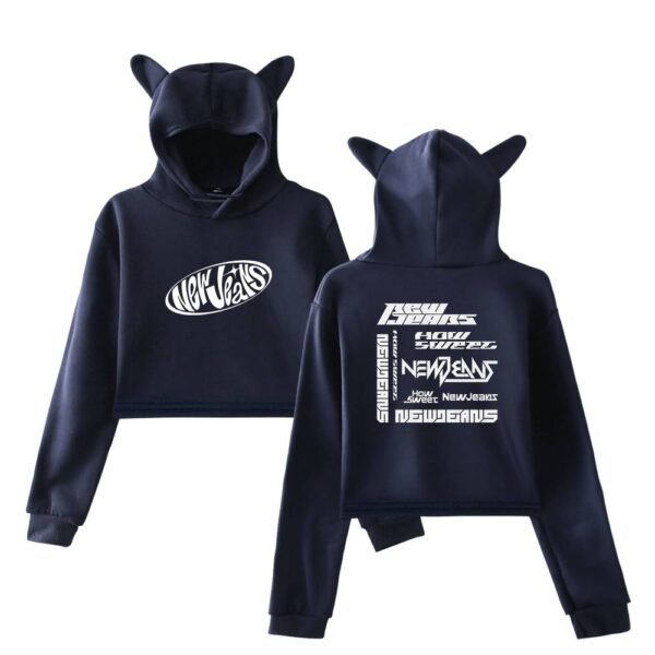 NewJeans Cropped Hoodie #4 - Image 3