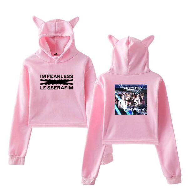 Le Sserafim Cropped Hoodie #4 - Image 5