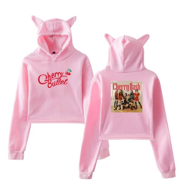 Cherry Bullet Cropped Hoodie #3 - Image 5