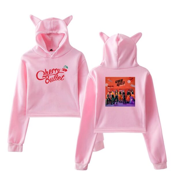 Cherry Bullet Cropped Hoodie #1 - Image 5