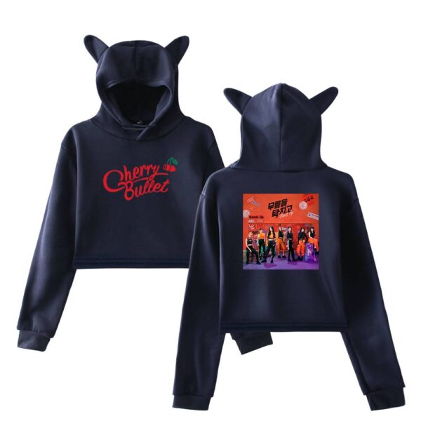 Cherry Bullet Cropped Hoodie #1 - Image 3