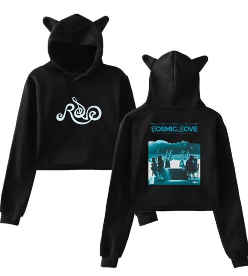 Red Velvet Cropped Hoodie #1